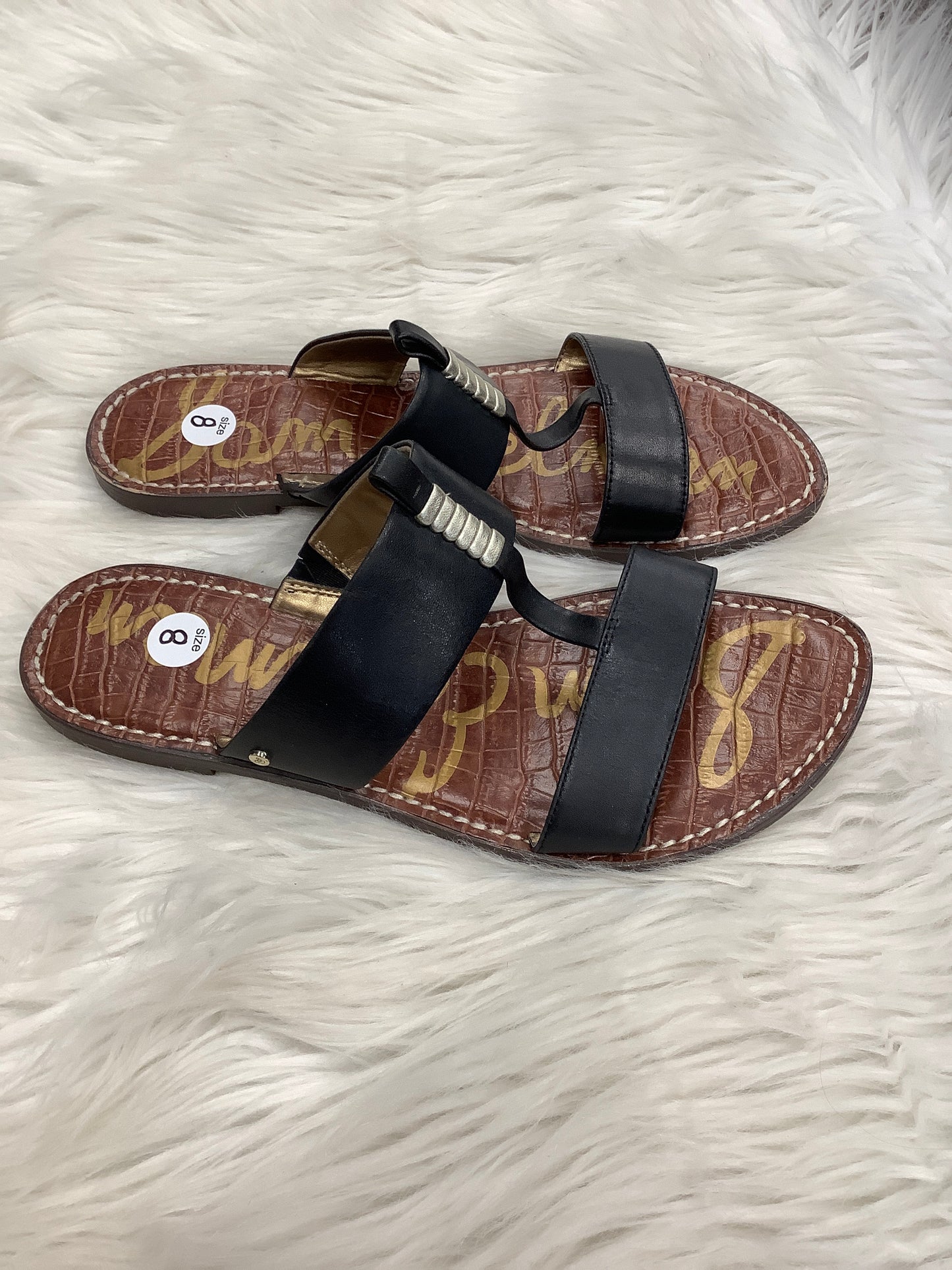 Black & Brown Sandals Designer Sam Edelman, Size 8