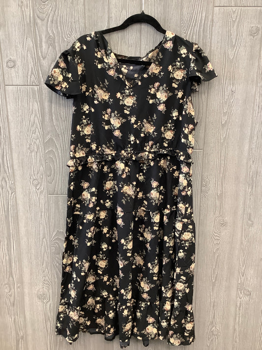 Black Dress Casual Midi Shein, Size 2x