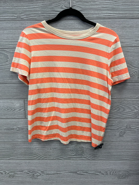 Top Short Sleeve By Old Navy In Striped Pattern, Size: M