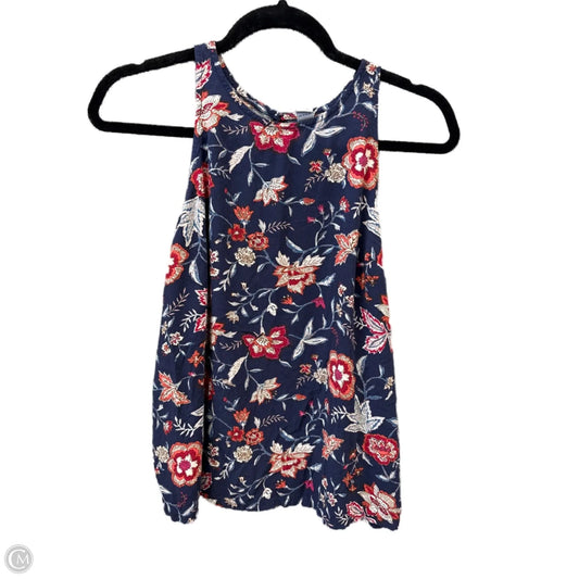 Top Sleeveless By Nine West In Floral Print, Size: L