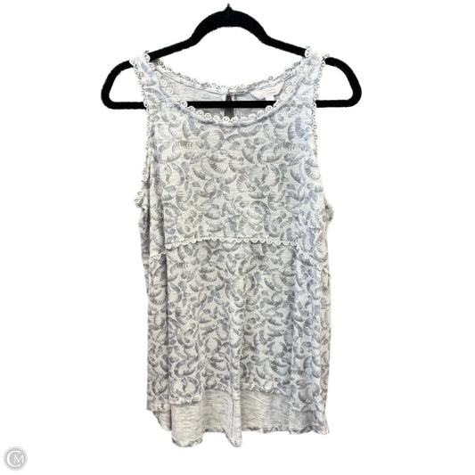Top Sleeveless By Clothes Mentor In Grey, Size: L