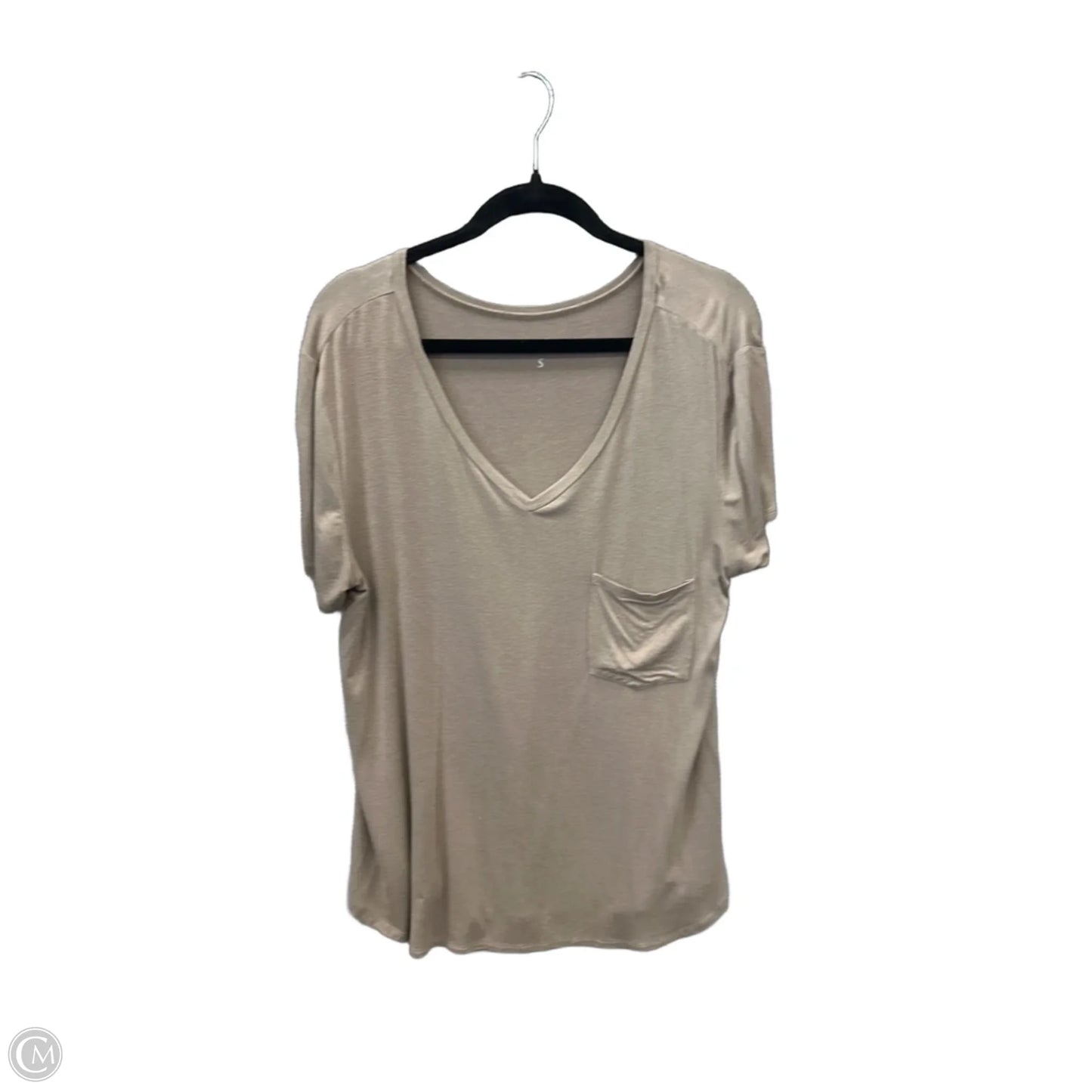 Top Short Sleeve By Clothes Mentor In Taupe, Size: S