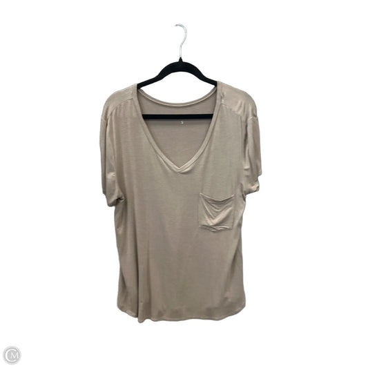 Top Short Sleeve By Clothes Mentor In Taupe, Size: S