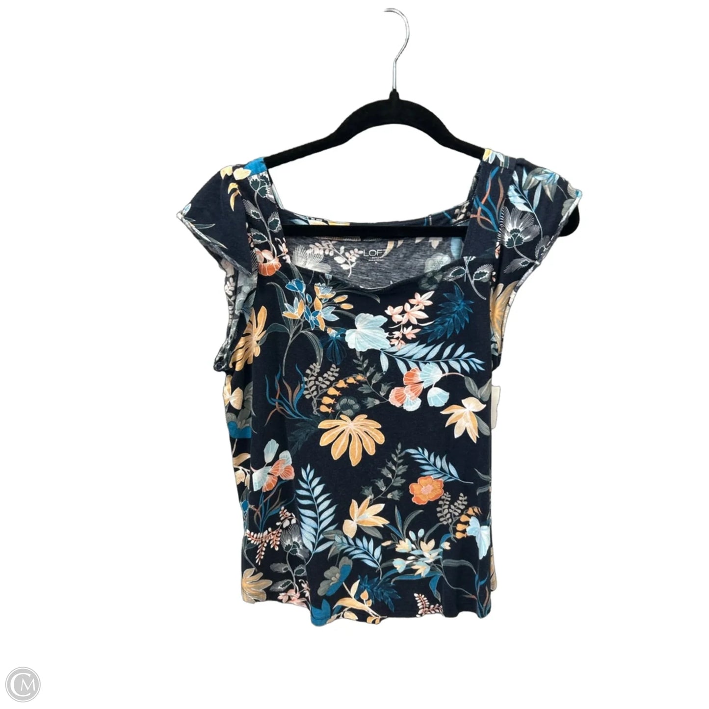 Top Short Sleeve By Loft In Blue, Size: M