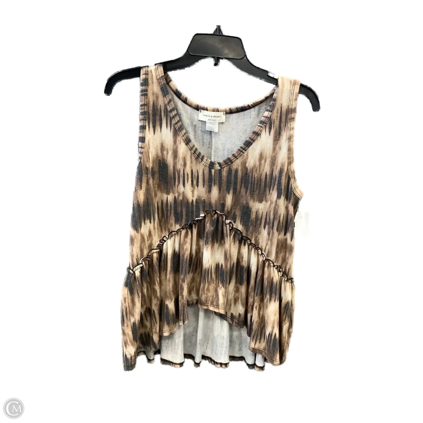 Top Sleeveless By Clothes Mentor In Brown, Size: S