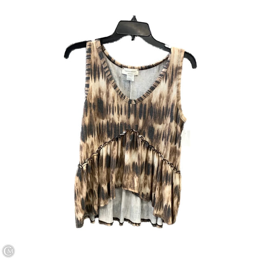 Top Sleeveless By Clothes Mentor In Brown, Size: S