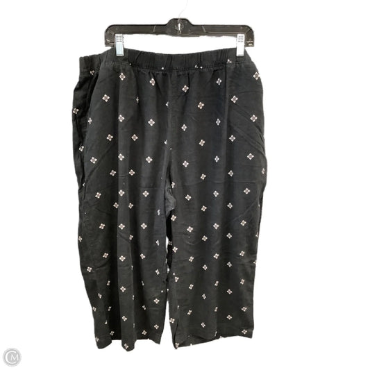Pants Linen By Croft And Barrow In Black, Size: 22