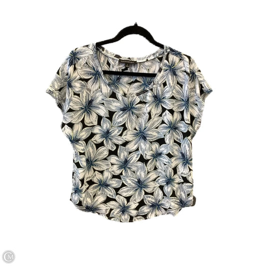 Top Short Sleeve By Banana Republic In Blue, Size: S