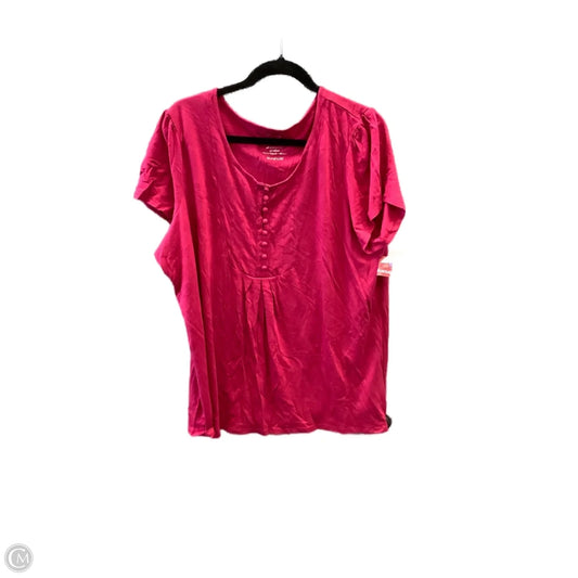 Top Short Sleeve By Clothes Mentor In Pink, Size: 3x