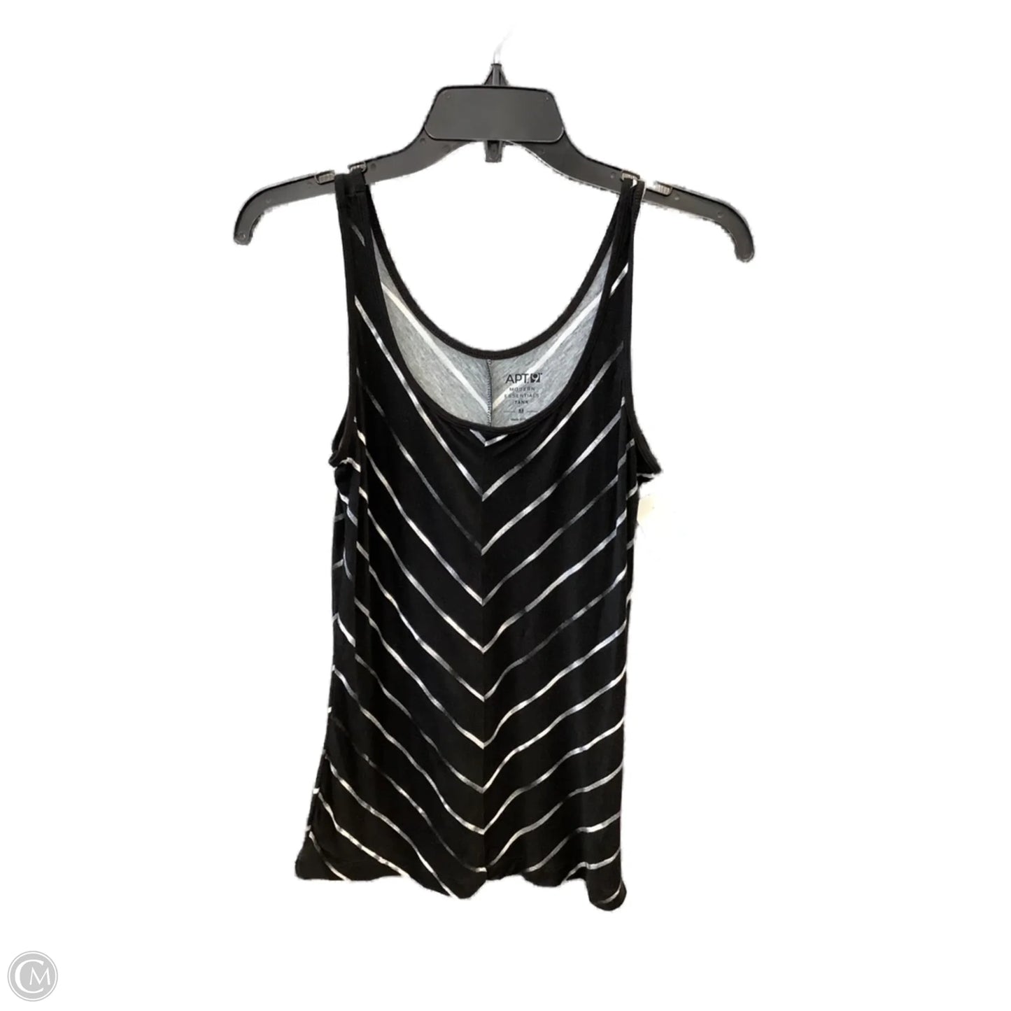 Top Sleeveless By Apt 9 In Black, Size: M