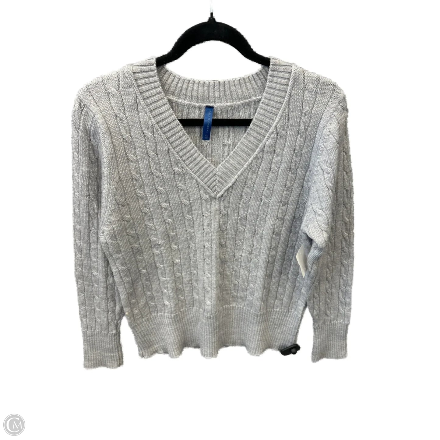 Sweater By Falls Creek In Silver, Size: Xl