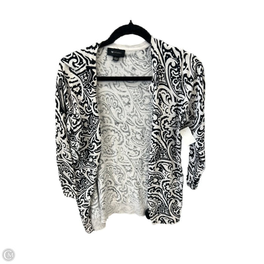 Cardigan By Ab Studio In Black & White, Size: L