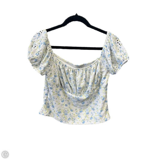 Top Short Sleeve By Clothes Mentor In Blue & Green, Size: Xl