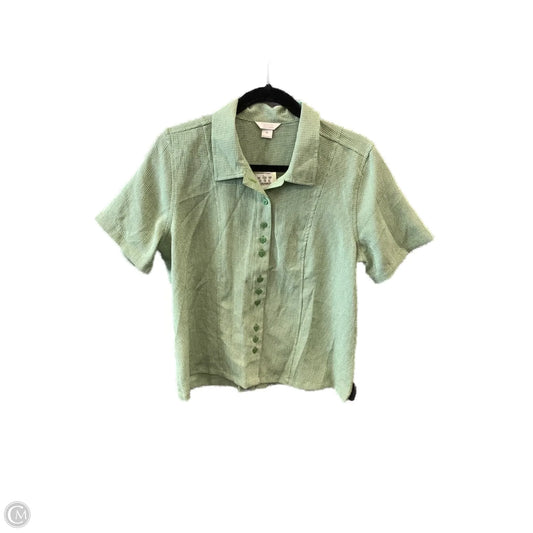 Top Short Sleeve By Christopher And Banks In Green, Size: M