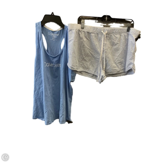 Pajamas 2pc By Calvin Klein In Blue, Size: Xl
