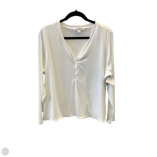 Top Long Sleeve By Clothes Mentor In White, Size: 3x