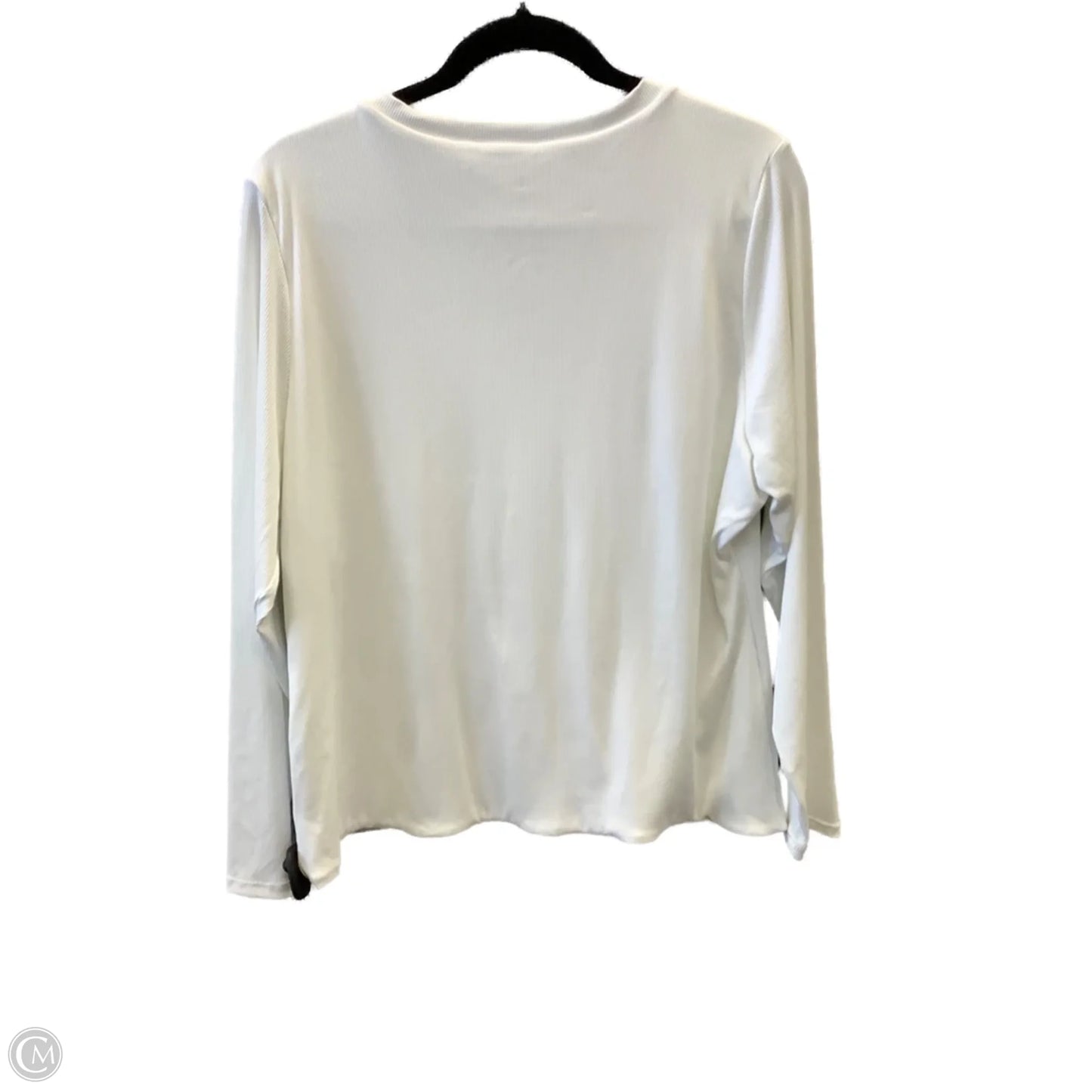 Top Long Sleeve By Clothes Mentor In White, Size: 3x