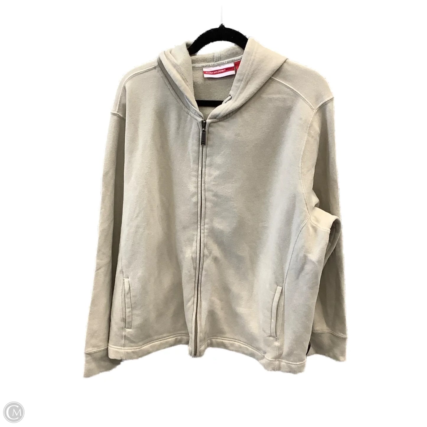 Sweatshirt Hoodie By Gloria Vanderbilt In Cream, Size: 1x