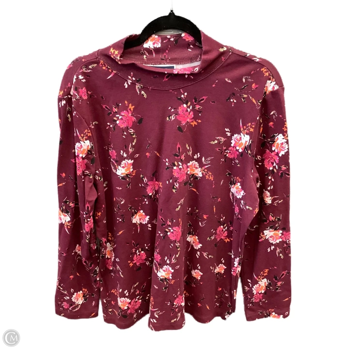 Top Long Sleeve By Karen Scott In Purple, Size: Xxl