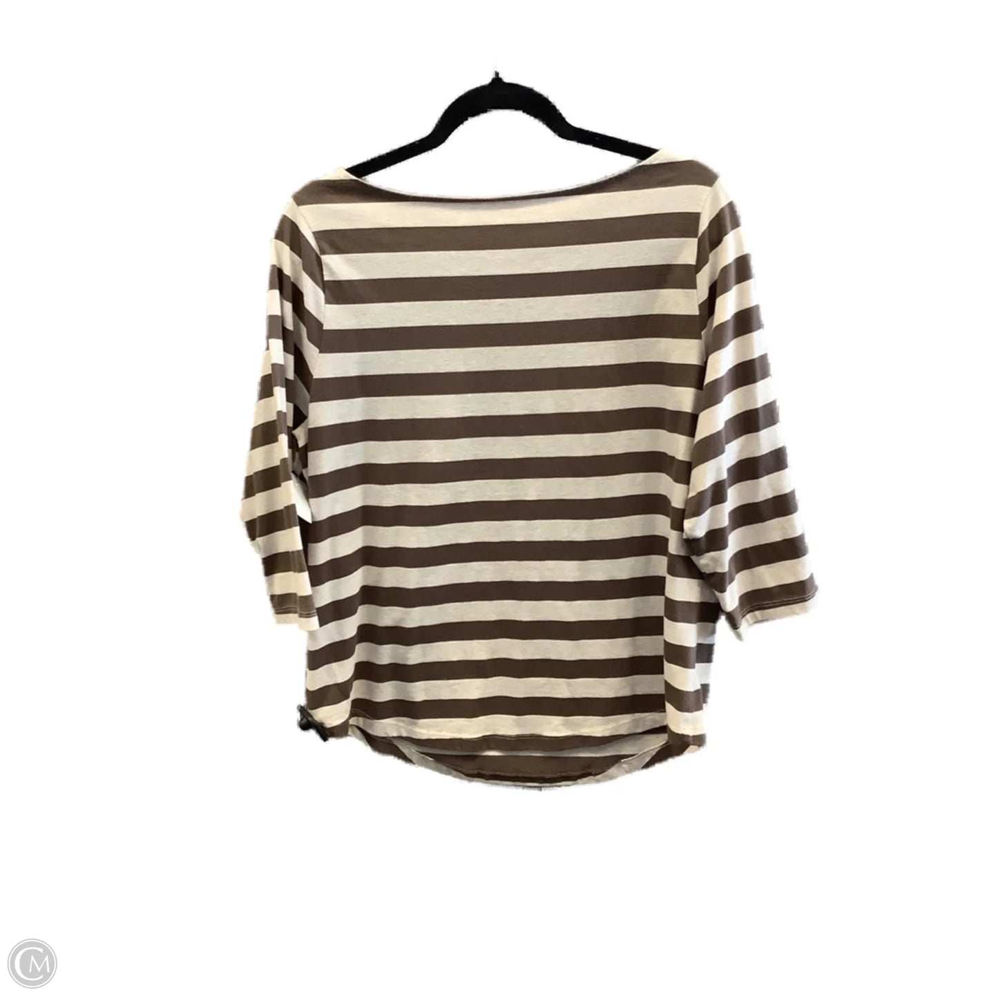 Top 3/4 Sleeve By St Johns Bay In Brown, Size: Xl