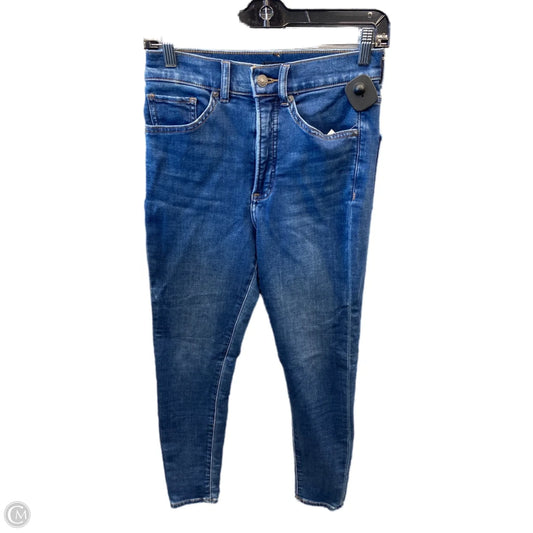 Jeans Skinny By Express In Blue Denim, Size: 4