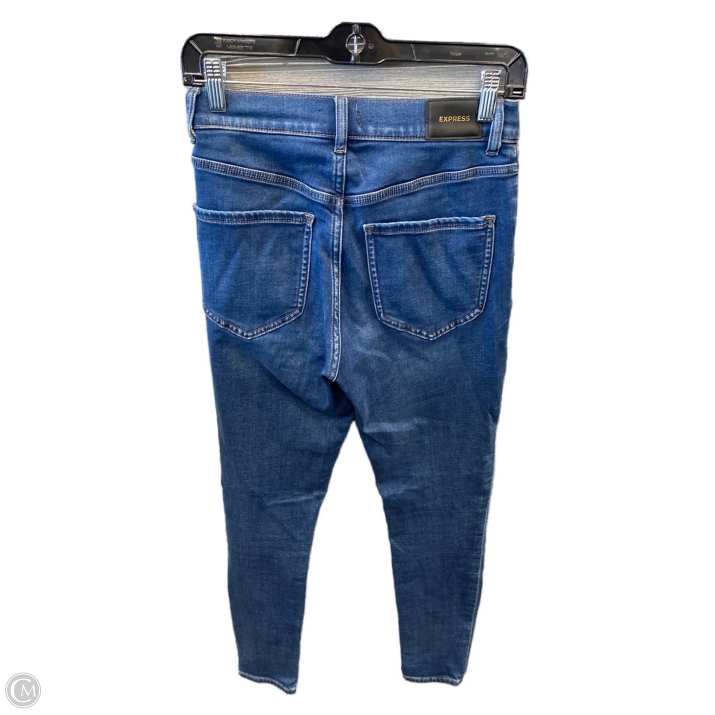Jeans Skinny By Express In Blue Denim, Size: 4