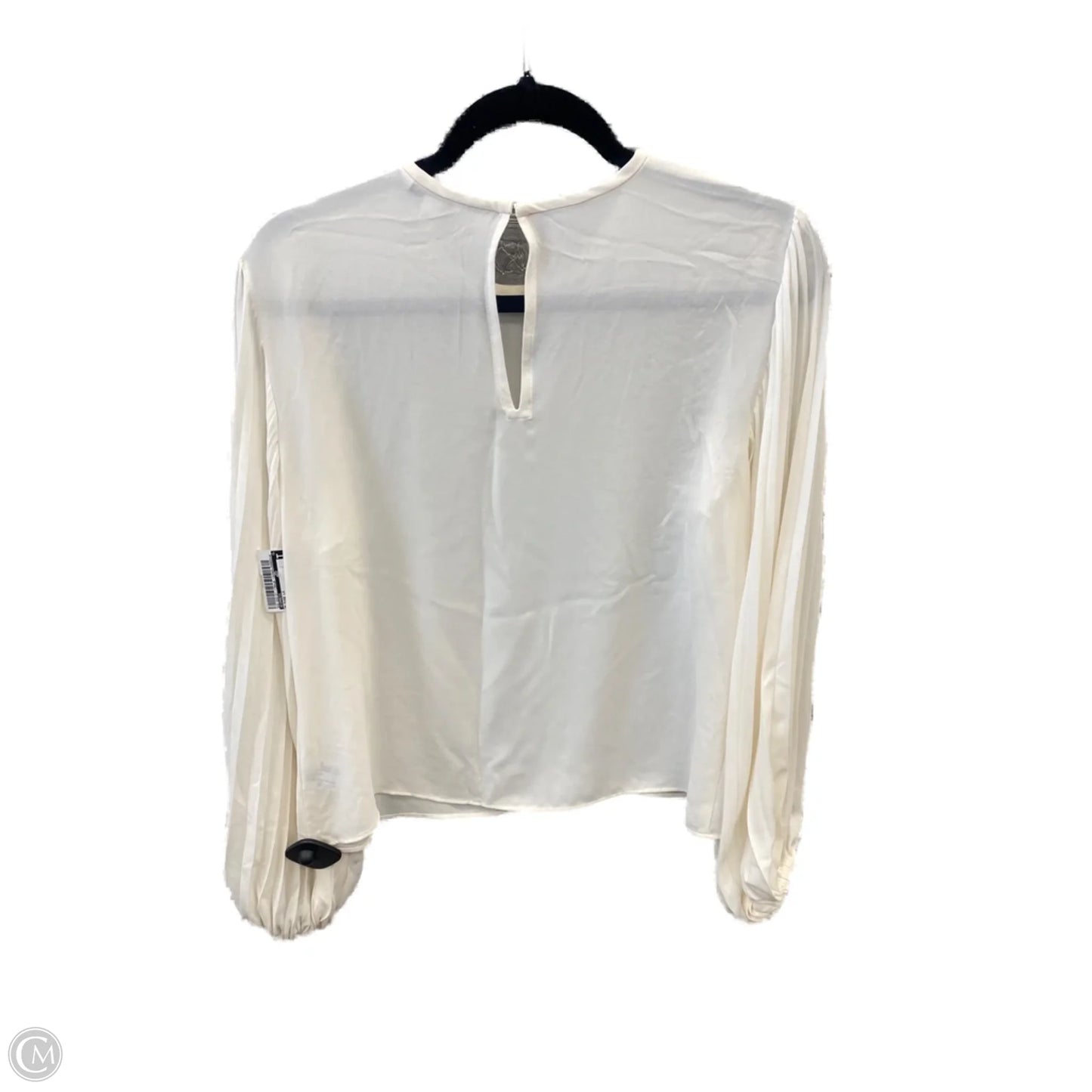 Blouse Long Sleeve By Express In Cream, Size: M
