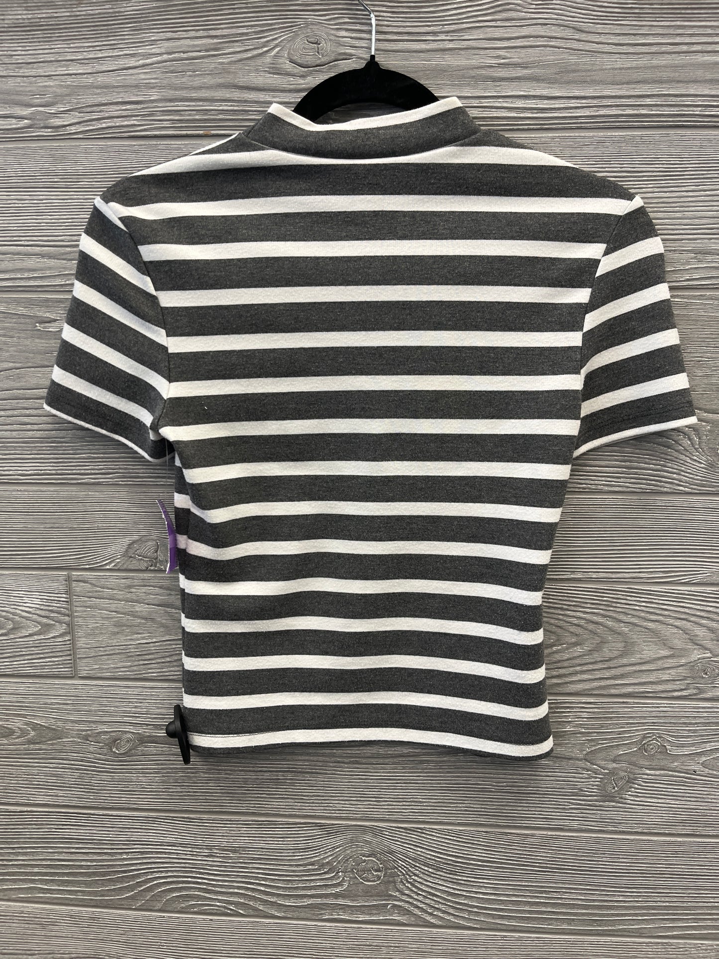 Top Short Sleeve By American Apparel In Striped Pattern, Size: S