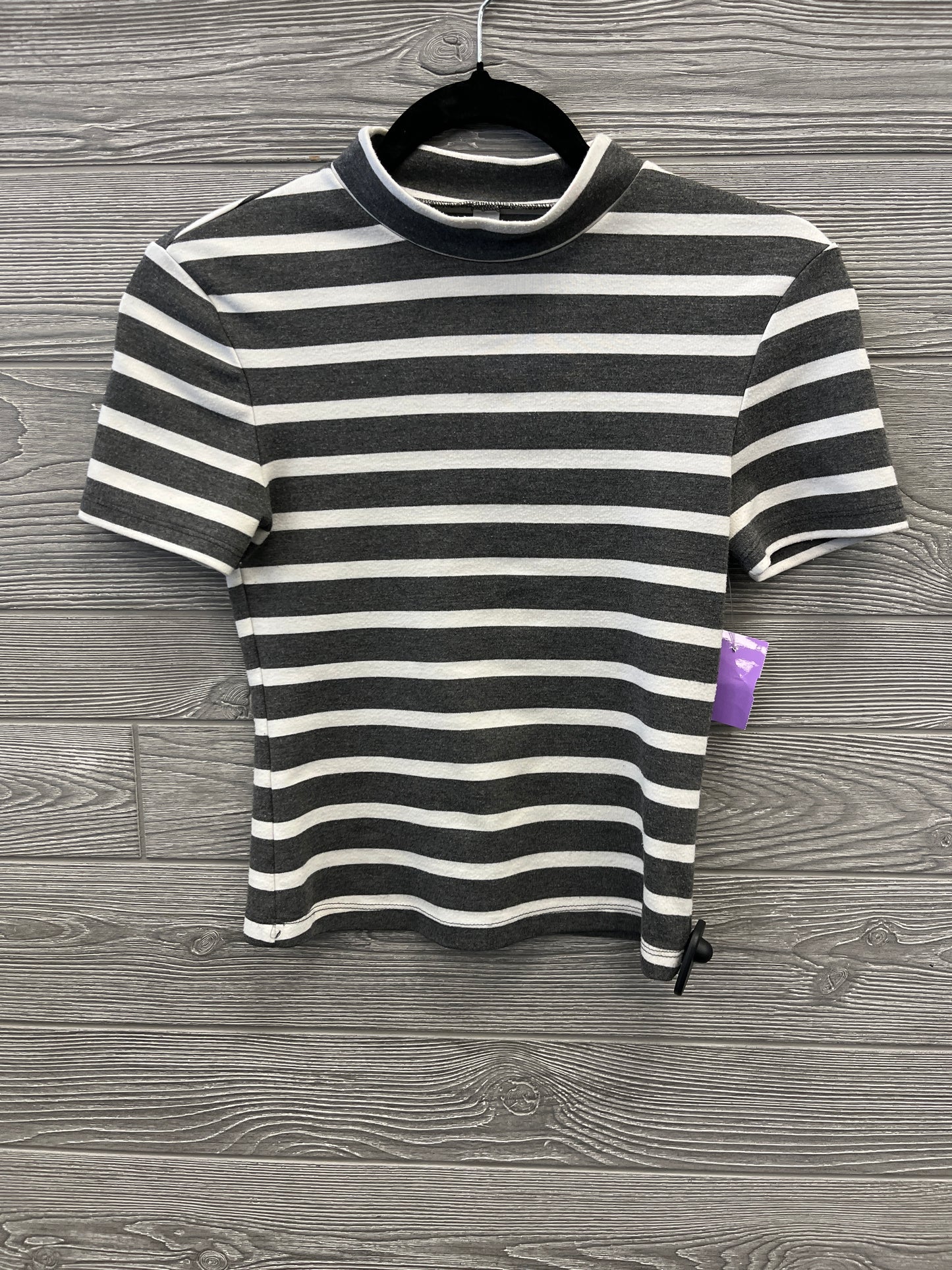 Top Short Sleeve By American Apparel In Striped Pattern, Size: S