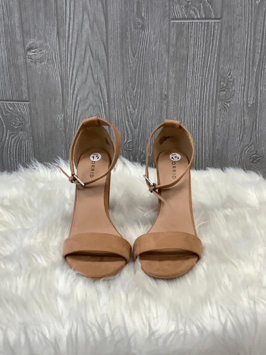 Tan Shoes Heels Block Torrid, Size 9.5