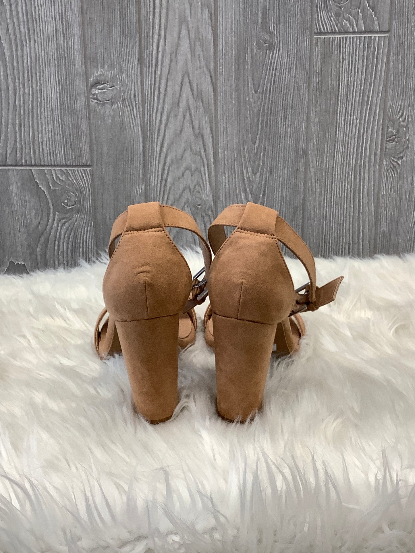 Tan Shoes Heels Block Torrid, Size 9.5