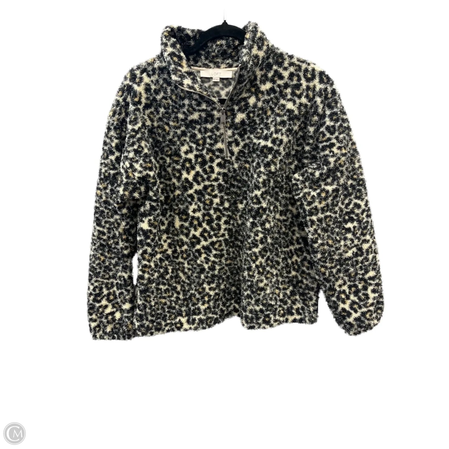 Sweatshirt Collar By Loft In Animal Print, Size: M