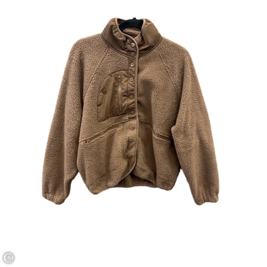 Jacket Faux Fur & Sherpa By Clothes Mentor In Brown, Size: S