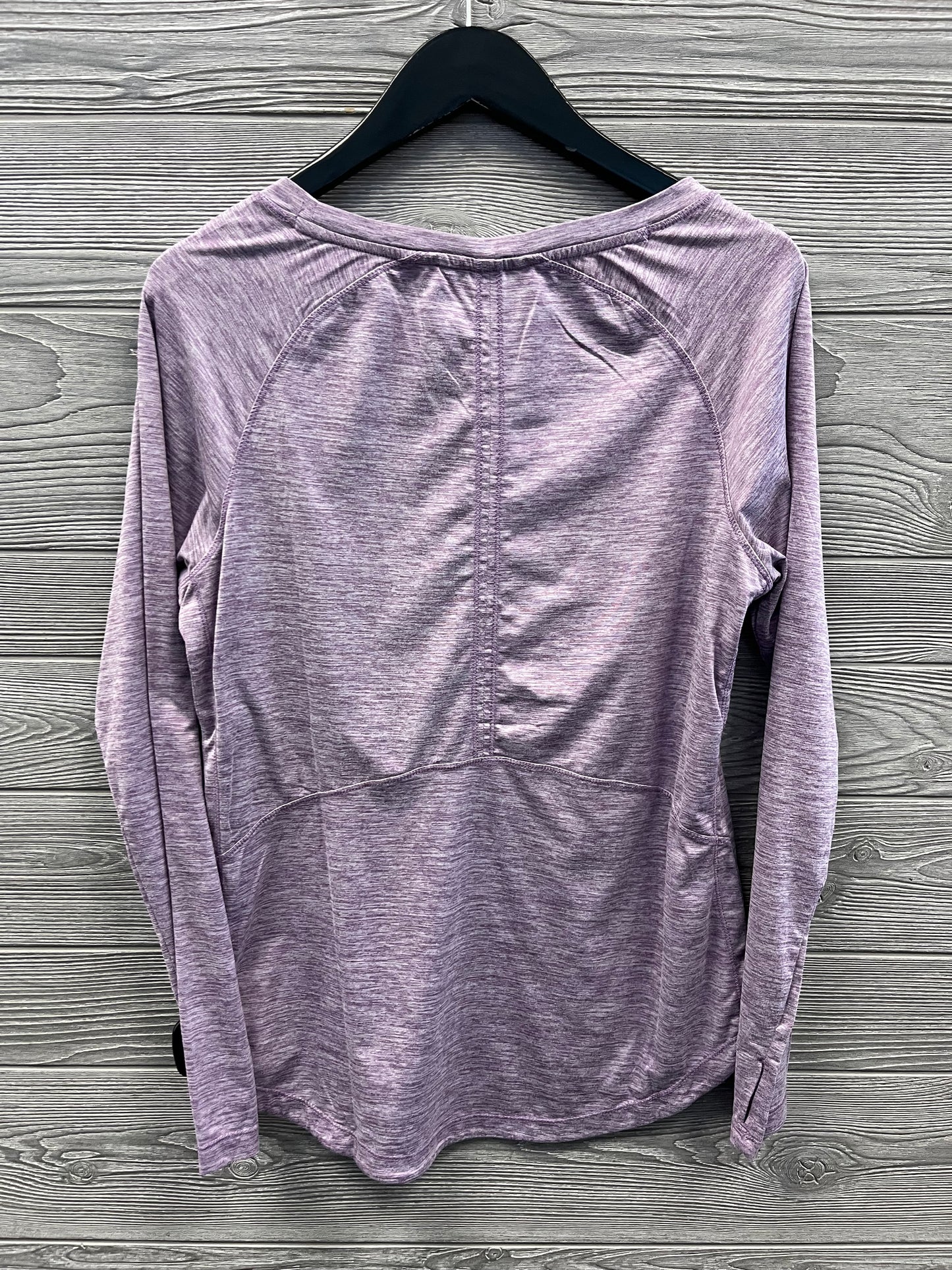 Athletic Top Long Sleeve Collar By Apana In Purple, Size: M