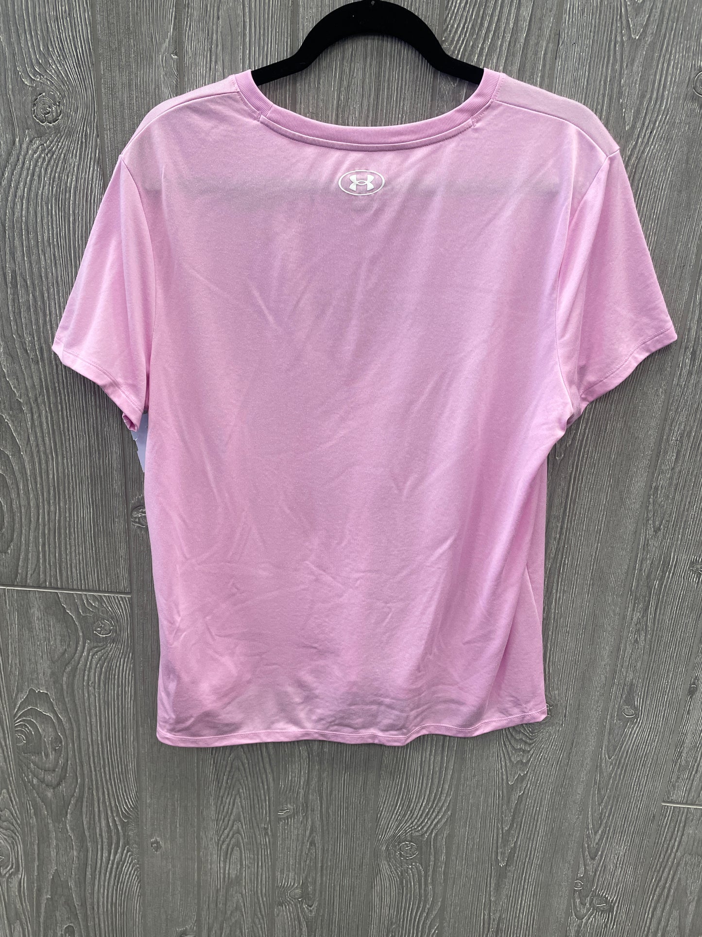 Athletic Top Short Sleeve By Under Armour In Pink, Size: Xl