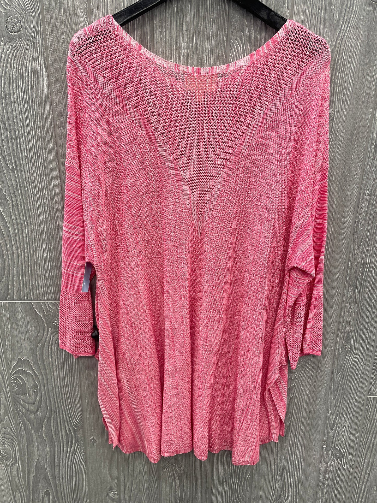 Top Long Sleeve By Andrea Jovine In Pink, Size: 2x