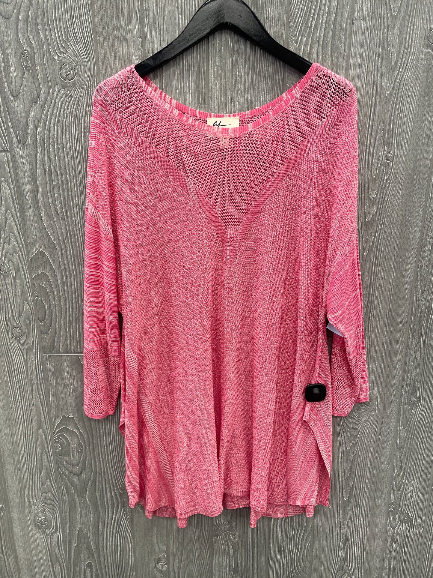 Top Long Sleeve By Andrea Jovine In Pink, Size: 2x