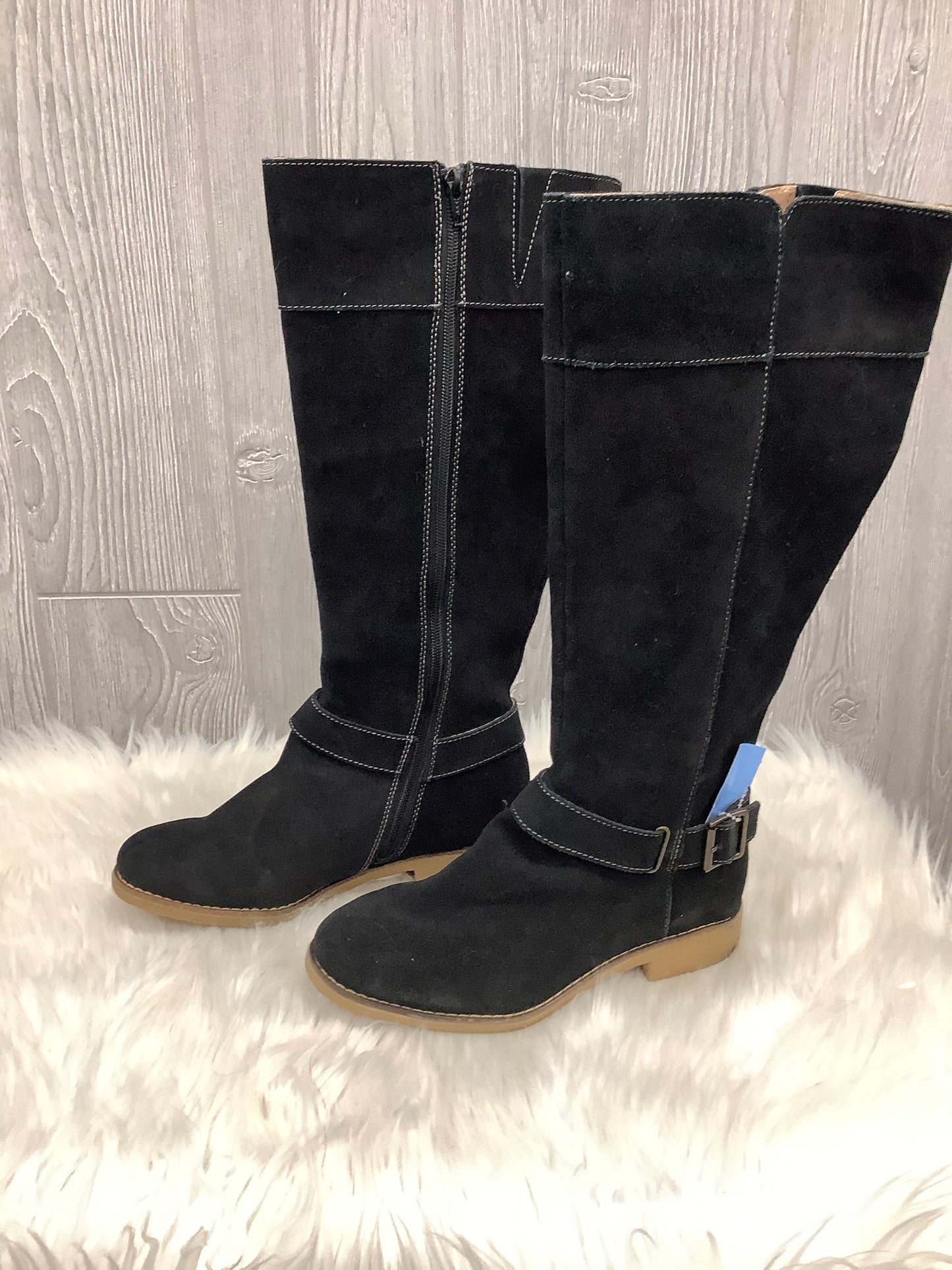 Boots Knee Flats By Clothes Mentor In Black, Size: 8.5