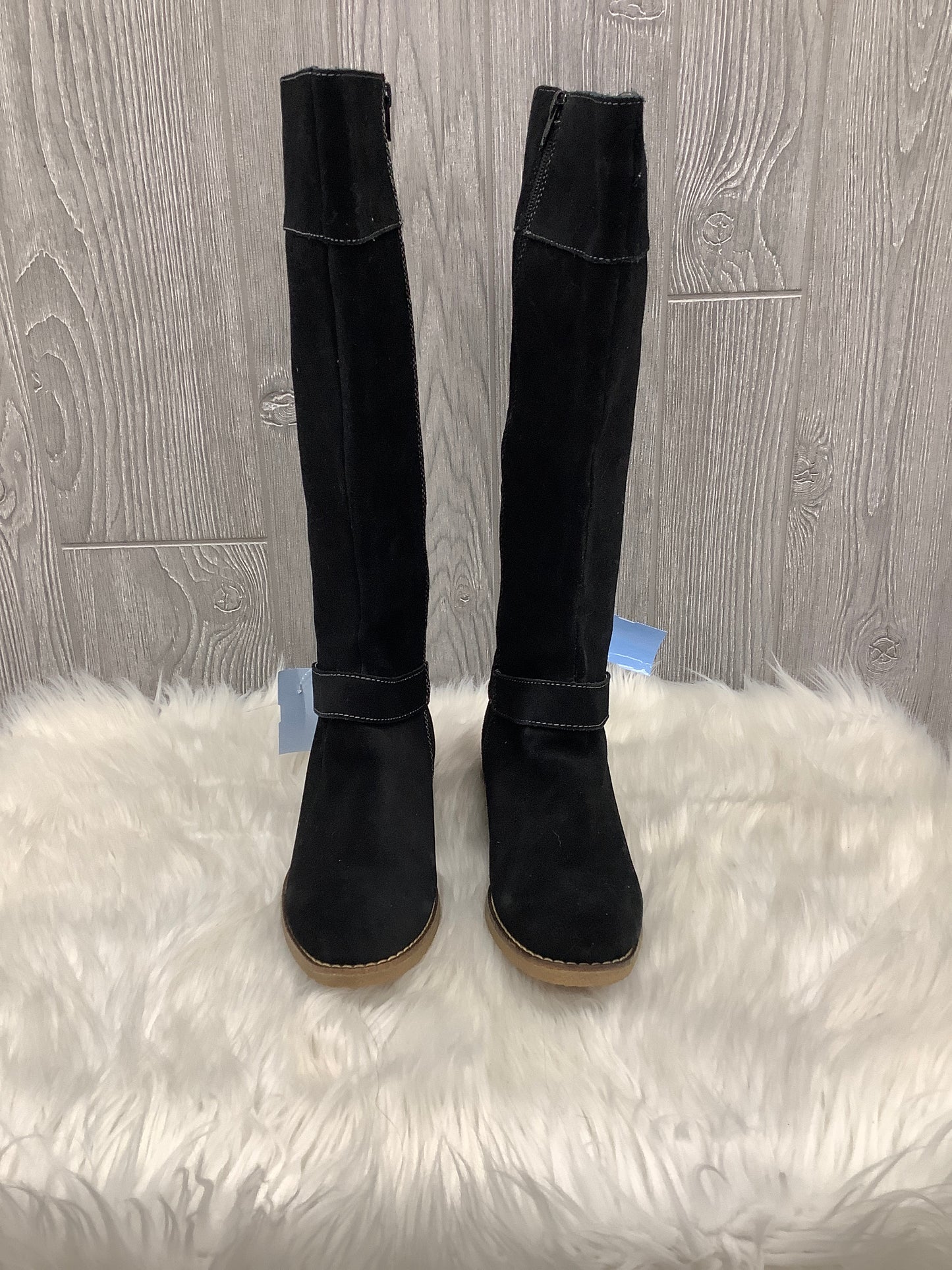 Boots Knee Flats By Clothes Mentor In Black, Size: 8.5