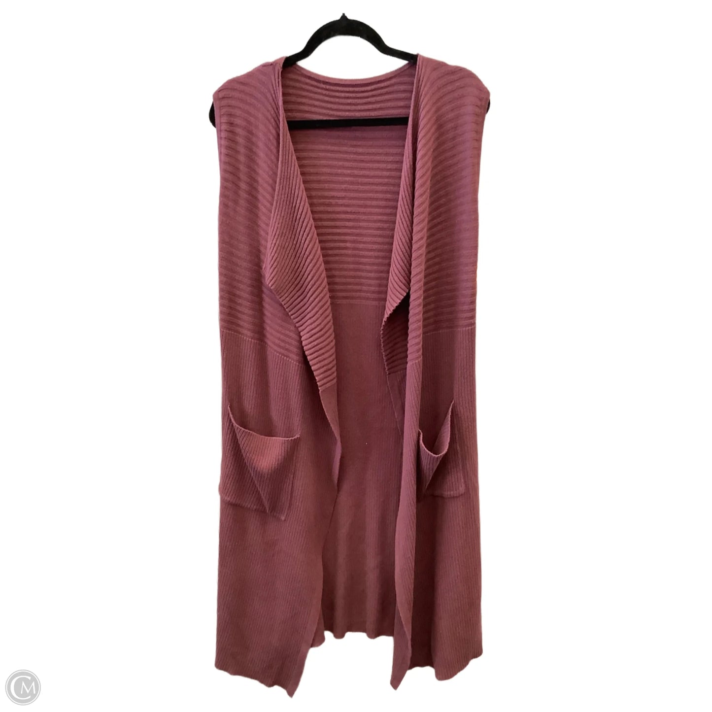 Sweater Cardigan By Clothes Mentor In Maroon, Size: Xl