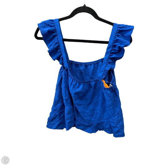 Top Sleeveless By Shein In Blue, Size: 2x