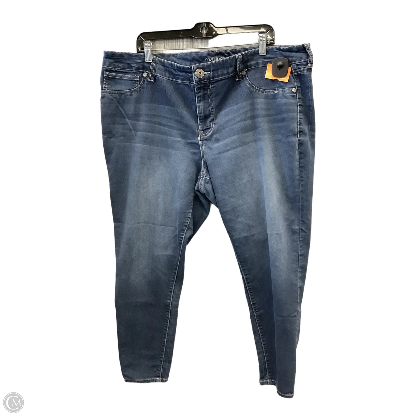Jeans Skinny By Maurices In Blue Denim, Size: 22