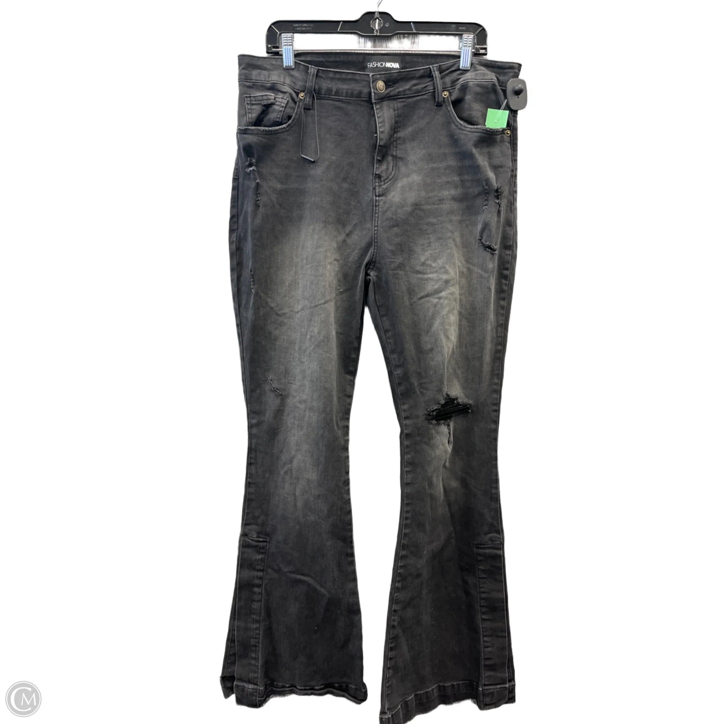 Jeans Flared By Fashion Nova In Black, Size: 16