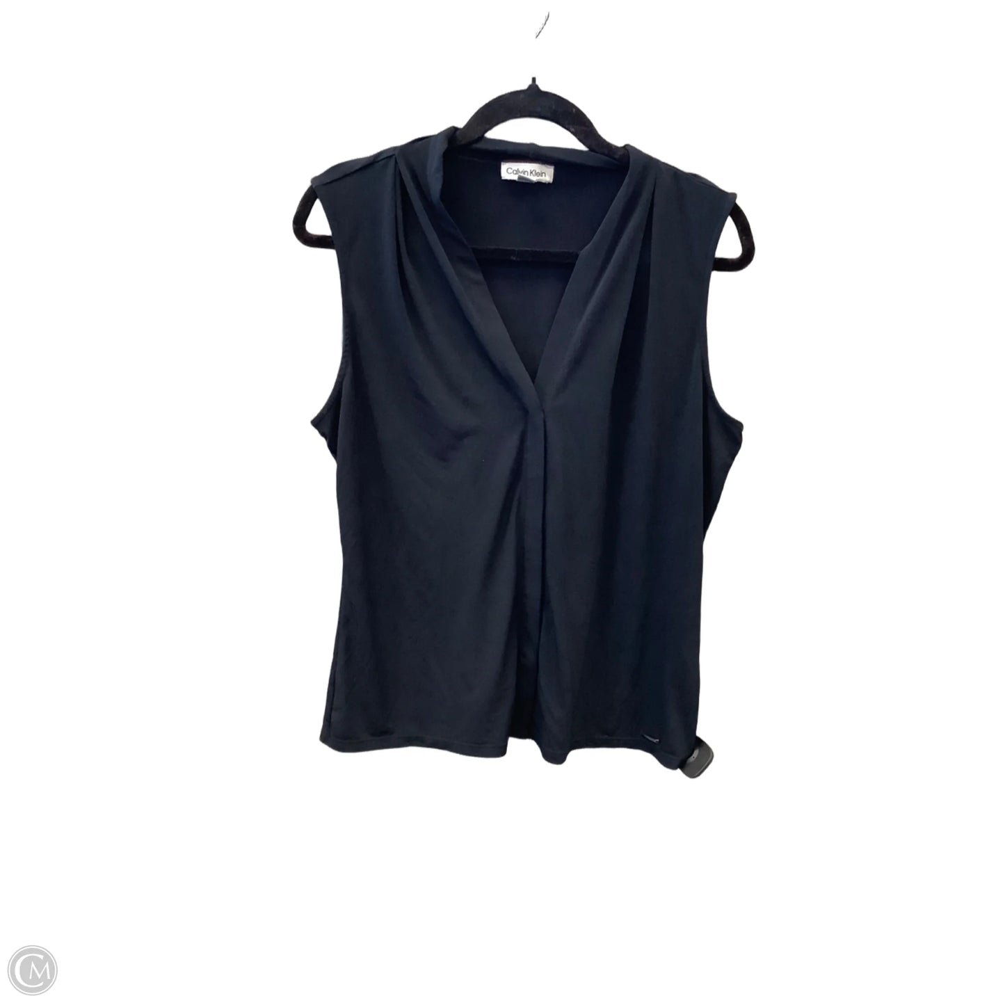 Top Sleeveless By Calvin Klein In Black, Size: L