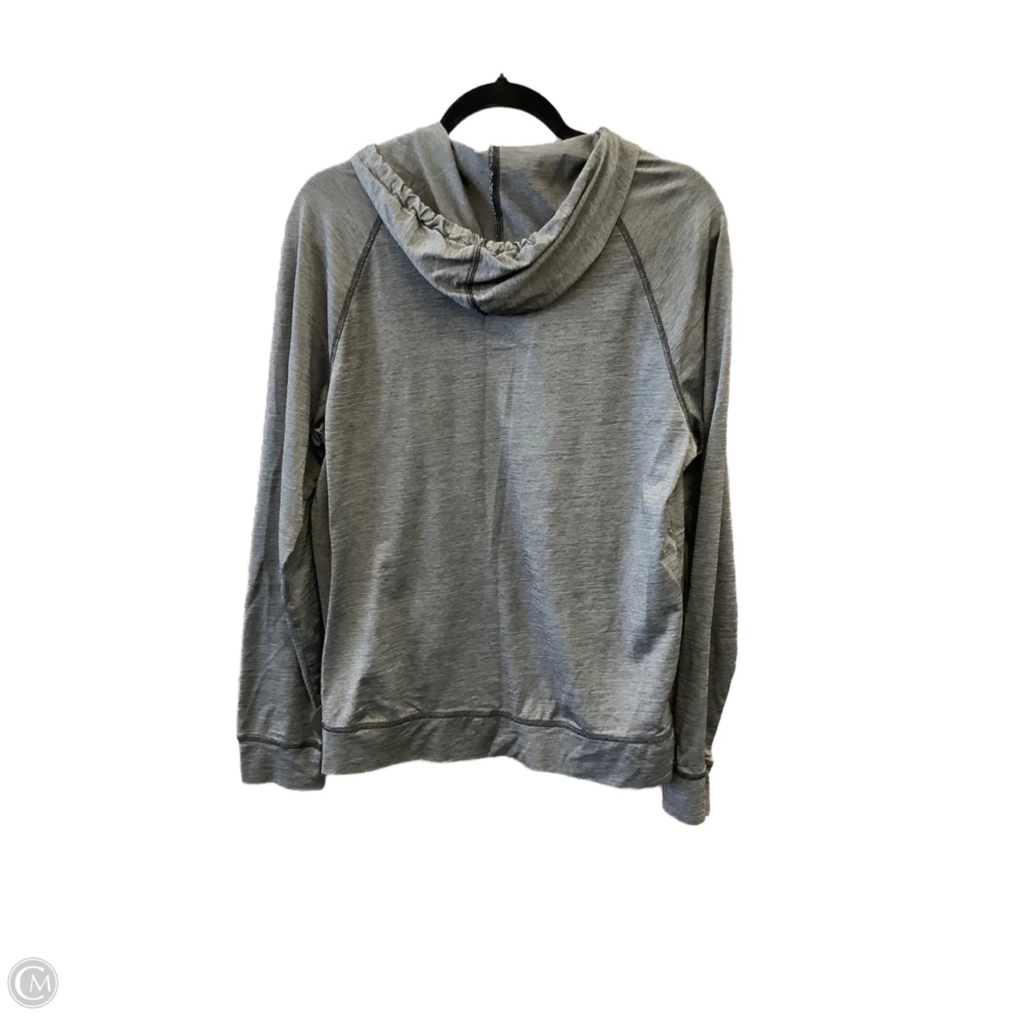 Athletic Top Long Sleeve Hoodie By Clothes Mentor In Grey, Size: L