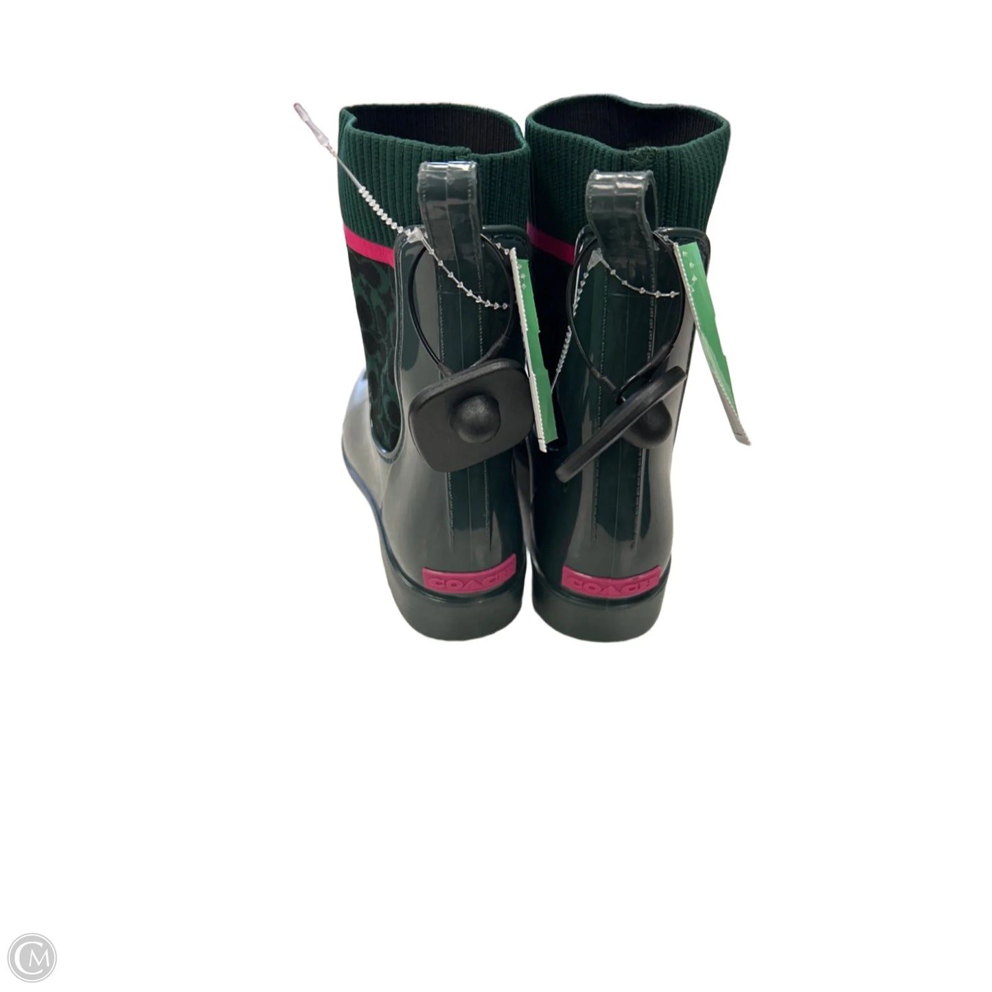 Boots Designer By Coach In Green, Size: 8