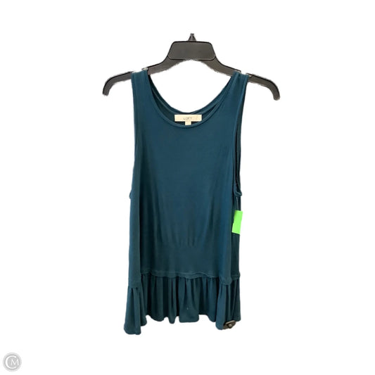 Top Sleeveless By Loft In Blue, Size: S
