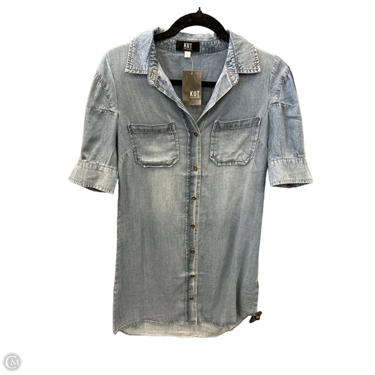 Dress Casual Midi By Kut In Blue Denim, Size: Xs