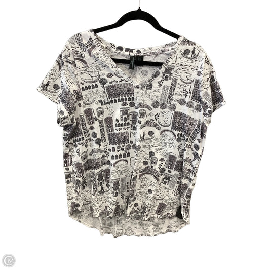 Top Short Sleeve By Cynthia Rowley In White, Size: 1x
