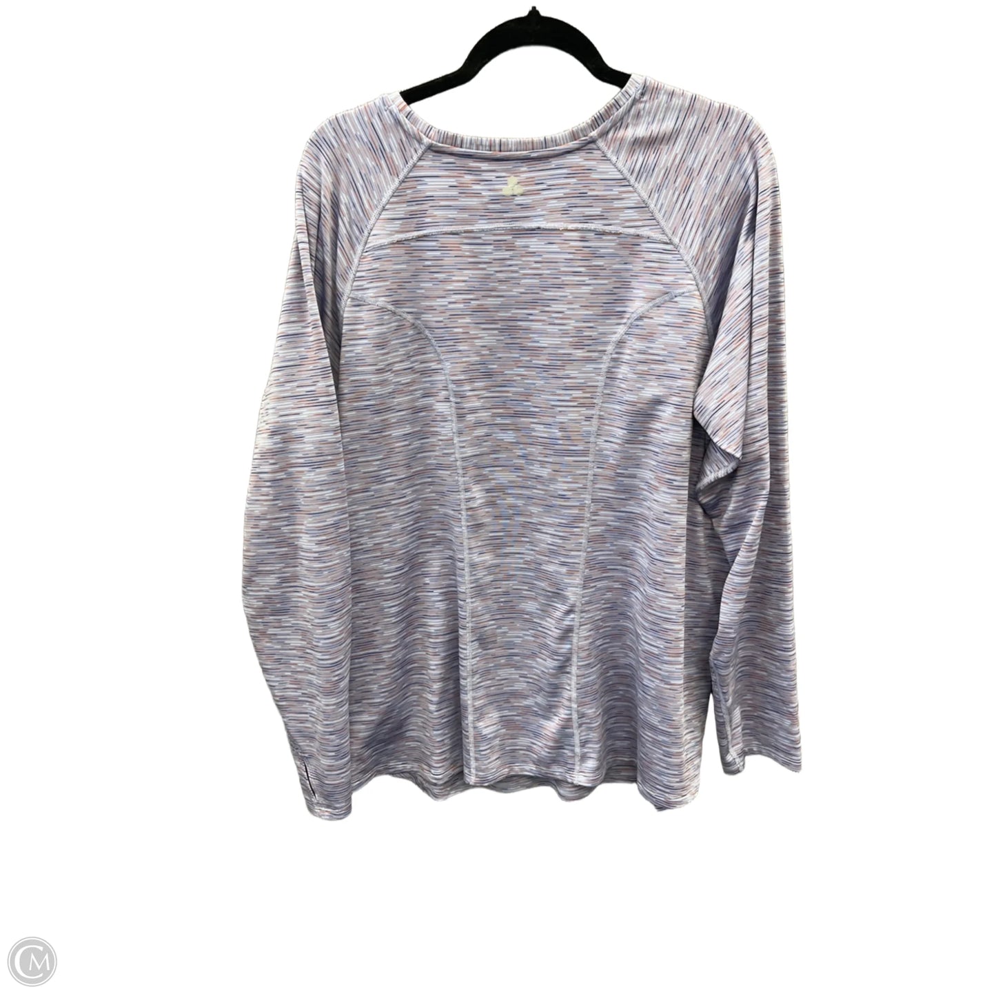 Athletic Top Long Sleeve Crewneck By Tek Gear In Blue, Size: 1x